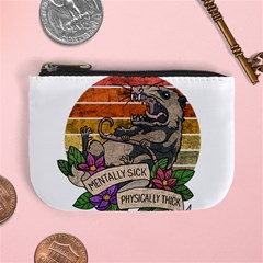 Possum - Mentally Sick Physically Thick Mini Coin Purse by Valentinaart