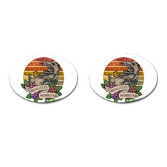 Possum - Mentally Sick Physically Thick Cufflinks (oval) by Valentinaart