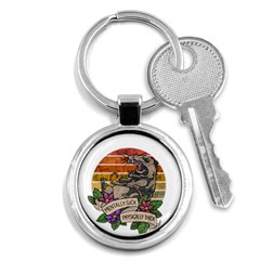 Possum - Mentally Sick Physically Thick Key Chain (round) by Valentinaart