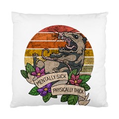 Possum - Mentally Sick Physically Thick Standard Cushion Case (one Side) by Valentinaart