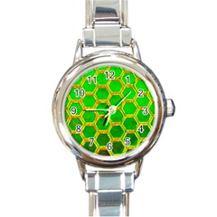 Hexagon Windows Round Italian Charm Watch by essentialimage