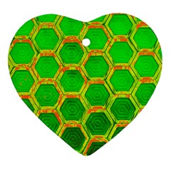 Hexagon Windows Ornament (heart) by essentialimage