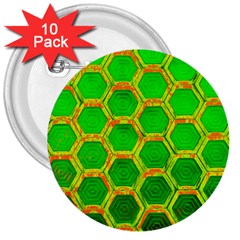 Hexagon Windows 3  Buttons (10 Pack)  by essentialimage