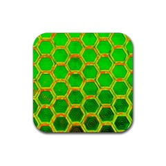 Hexagon Windows Rubber Coaster (square)  by essentialimage