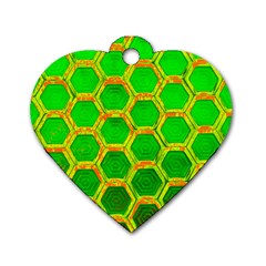 Hexagon Windows Dog Tag Heart (one Side) by essentialimage