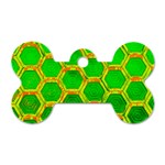 Hexagon Windows Dog Tag Bone (Two Sides) Front