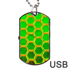 Hexagon Windows Dog Tag Usb Flash (one Side) by essentialimage