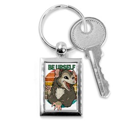 Possum - Be Urself Key Chain (rectangle) by Valentinaart