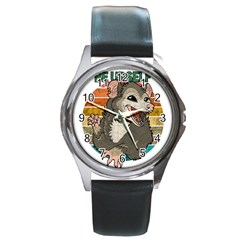 Possum - Be Urself Round Metal Watch by Valentinaart