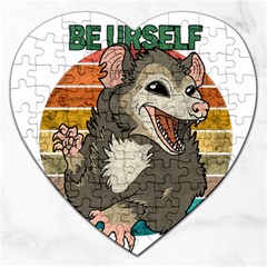 Possum - Be Urself Jigsaw Puzzle (heart) by Valentinaart