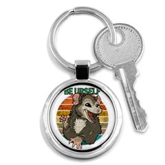 Possum - Be Urself Key Chain (round) by Valentinaart