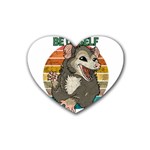 Possum - Be Urself Heart Coaster (4 pack)  Front