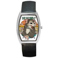 Possum - Be Urself Barrel Style Metal Watch by Valentinaart