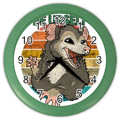 Possum - Be Urself Color Wall Clock by Valentinaart