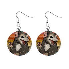 Possum - Be Urself Mini Button Earrings by Valentinaart