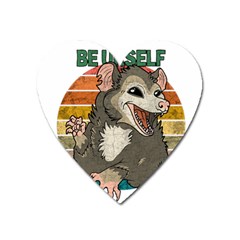 Possum - Be Urself Heart Magnet by Valentinaart