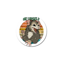 Possum - Be Urself Golf Ball Marker by Valentinaart