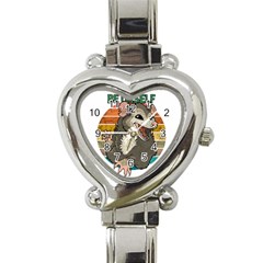 Possum - Be Urself Heart Italian Charm Watch by Valentinaart