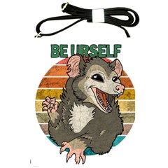 Possum - Be Urself Shoulder Sling Bag by Valentinaart