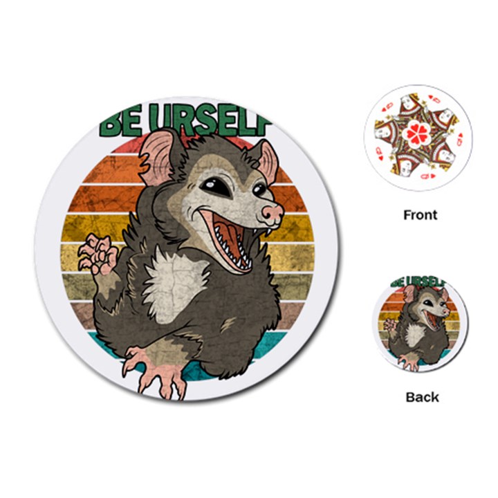 Possum - Be Urself Playing Cards Single Design (Round)