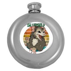 Possum - Be Urself Round Hip Flask (5 Oz) by Valentinaart