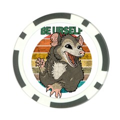 Possum - Be Urself Poker Chip Card Guard by Valentinaart