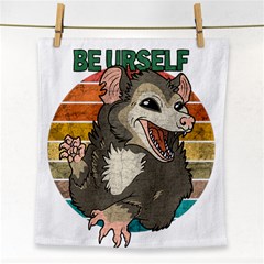 Possum - Be Urself Face Towel by Valentinaart