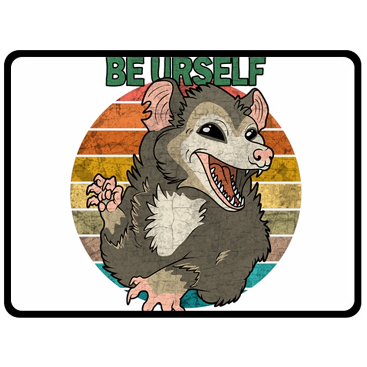 Possum - Be Urself Fleece Blanket (Large) 