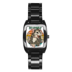 Possum - Be Urself Stainless Steel Barrel Watch by Valentinaart