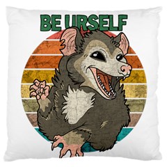 Possum - Be Urself Large Flano Cushion Case (one Side) by Valentinaart