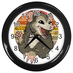 Possum  Wall Clock (black) by Valentinaart