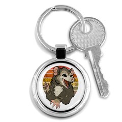 Possum  Key Chain (round) by Valentinaart