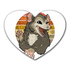 Possum  Heart Mousepads by Valentinaart