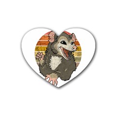 Possum  Rubber Coaster (heart)  by Valentinaart