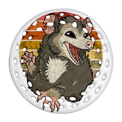 Possum  Ornament (round Filigree) by Valentinaart