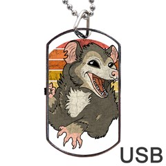 Possum  Dog Tag Usb Flash (one Side) by Valentinaart