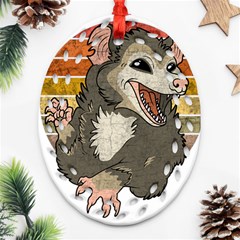 Possum  Oval Filigree Ornament (two Sides) by Valentinaart