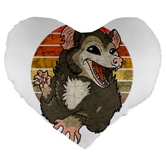 Possum  Large 19  Premium Heart Shape Cushions by Valentinaart