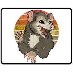 Possum  Double Sided Fleece Blanket (medium)  by Valentinaart