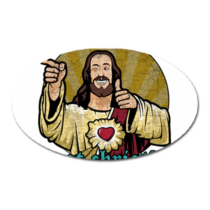 Buddy Christ Oval Magnet