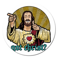 Buddy Christ Magnet 5  (round) by Valentinaart