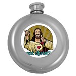 Buddy Christ Round Hip Flask (5 oz) Front