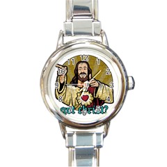 Buddy Christ Round Italian Charm Watch by Valentinaart