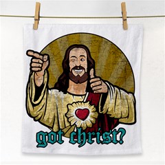 Buddy Christ Face Towel by Valentinaart