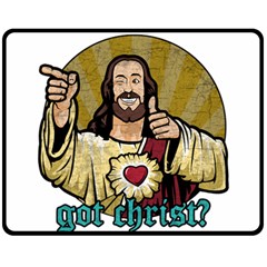 Buddy Christ Fleece Blanket (medium)  by Valentinaart