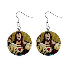 Buddy Christ Mini Button Earrings by Valentinaart