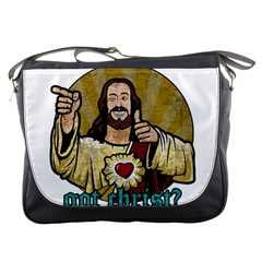 Buddy Christ Messenger Bag by Valentinaart