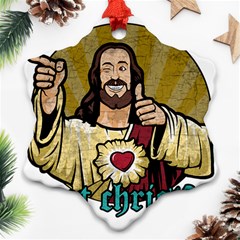 Buddy Christ Snowflake Ornament (two Sides) by Valentinaart