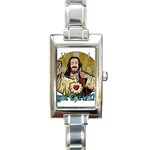 Buddy Christ Rectangle Italian Charm Watch Front