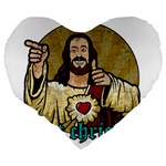 Buddy Christ Large 19  Premium Heart Shape Cushions Back